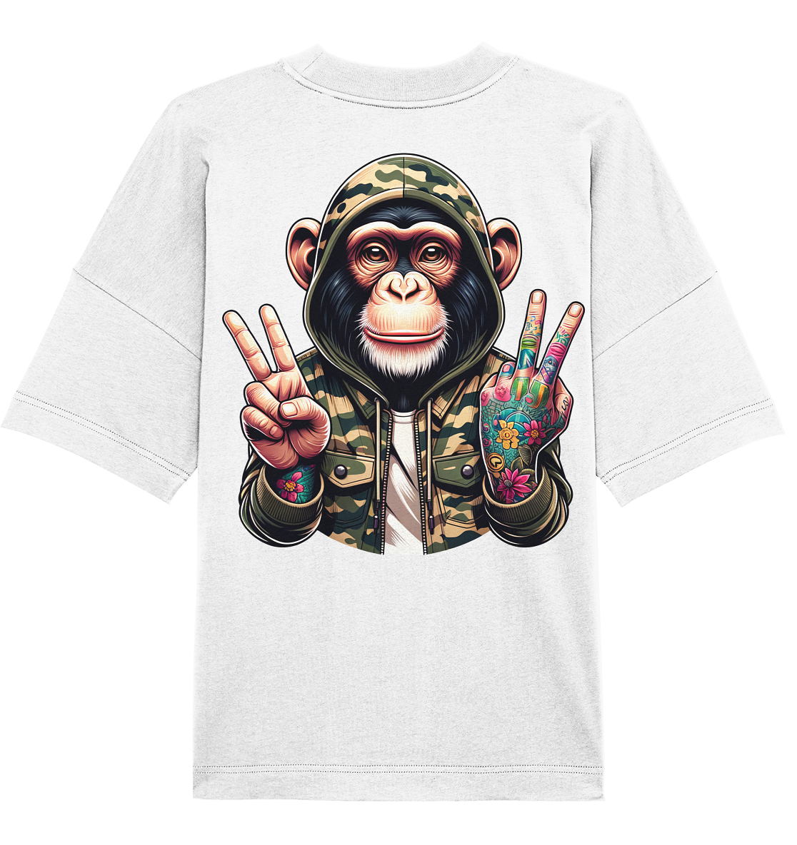 Jungle Ink Monkey - Organic Oversized Shirt