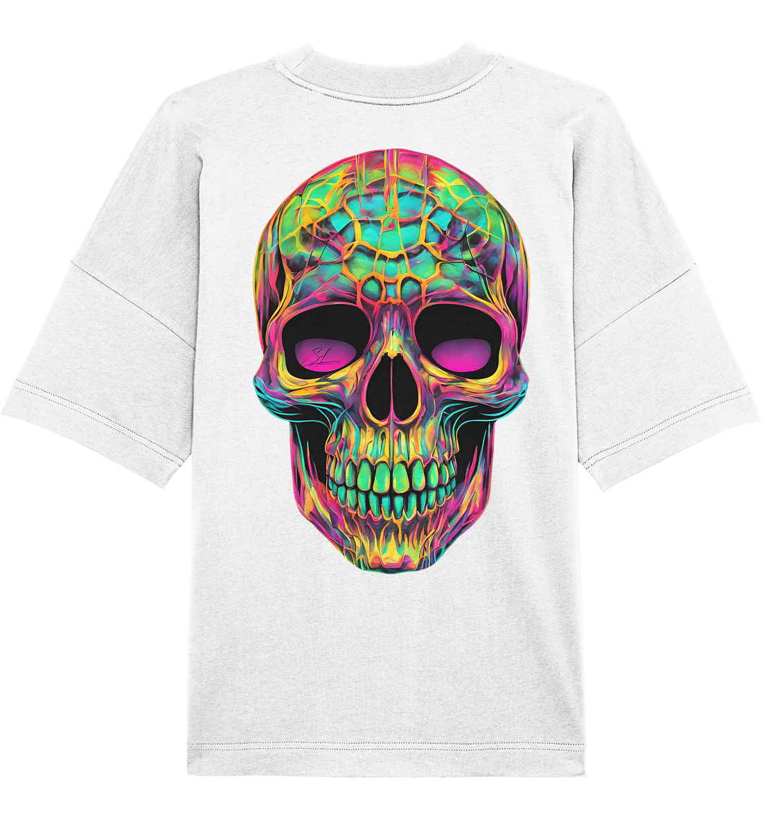 Psychedelic Skull - Organic Oversize Shirt