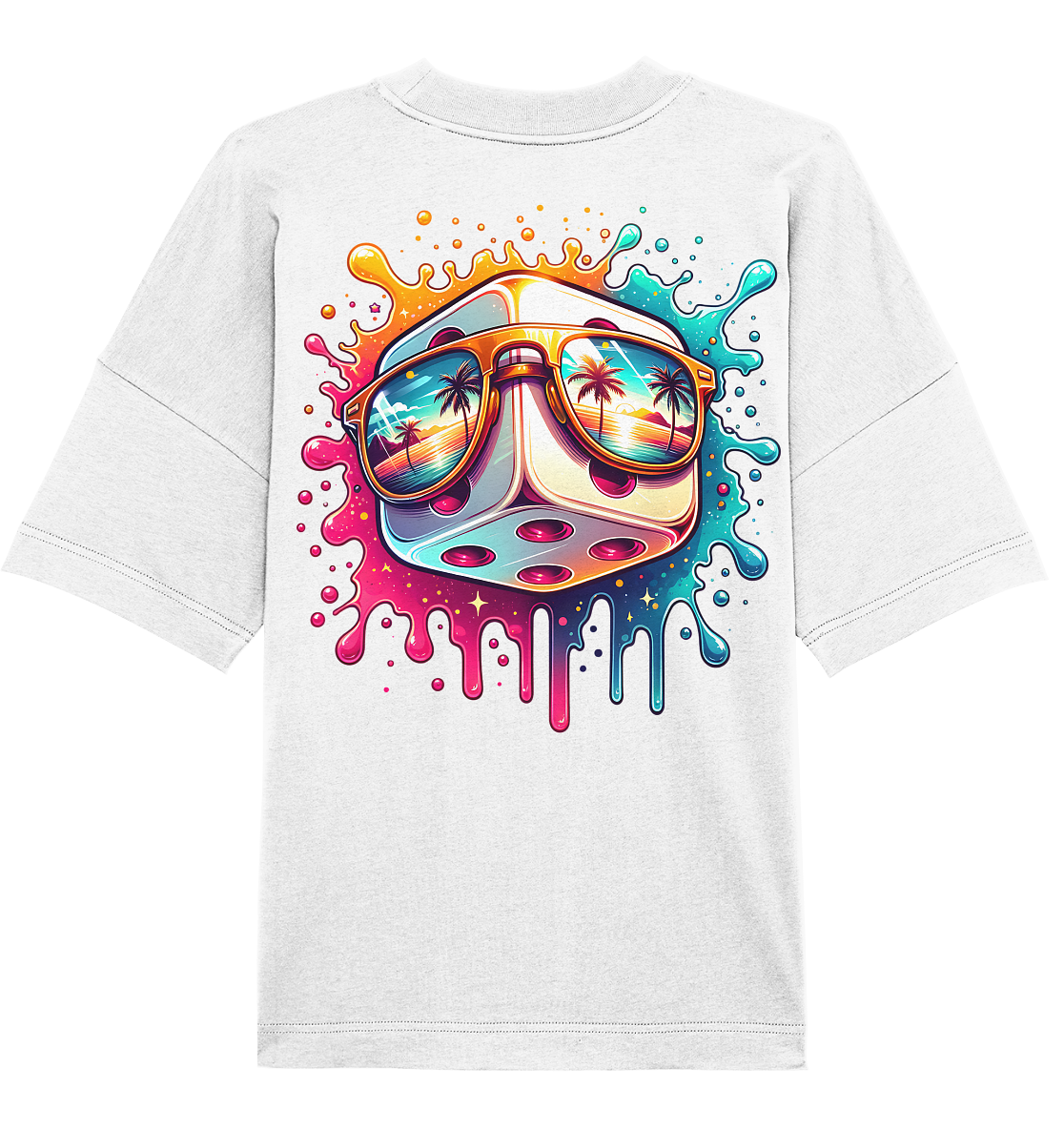Sunset Vibes Dice - Organic Oversized Shirt