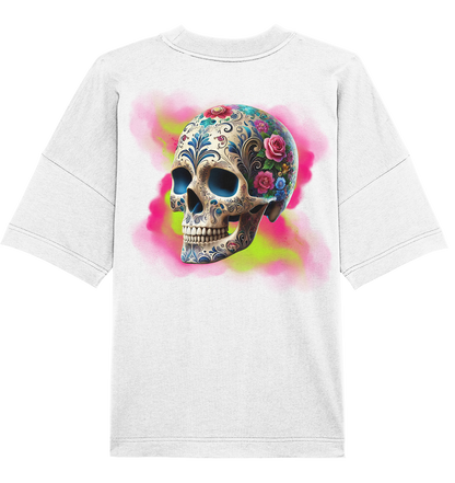 Floral Skull - Organic Oversize Shirt
