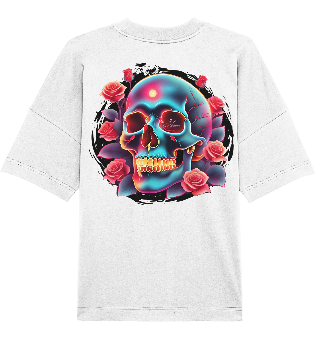 Glow Skull Design - Organic Oversize Shirt