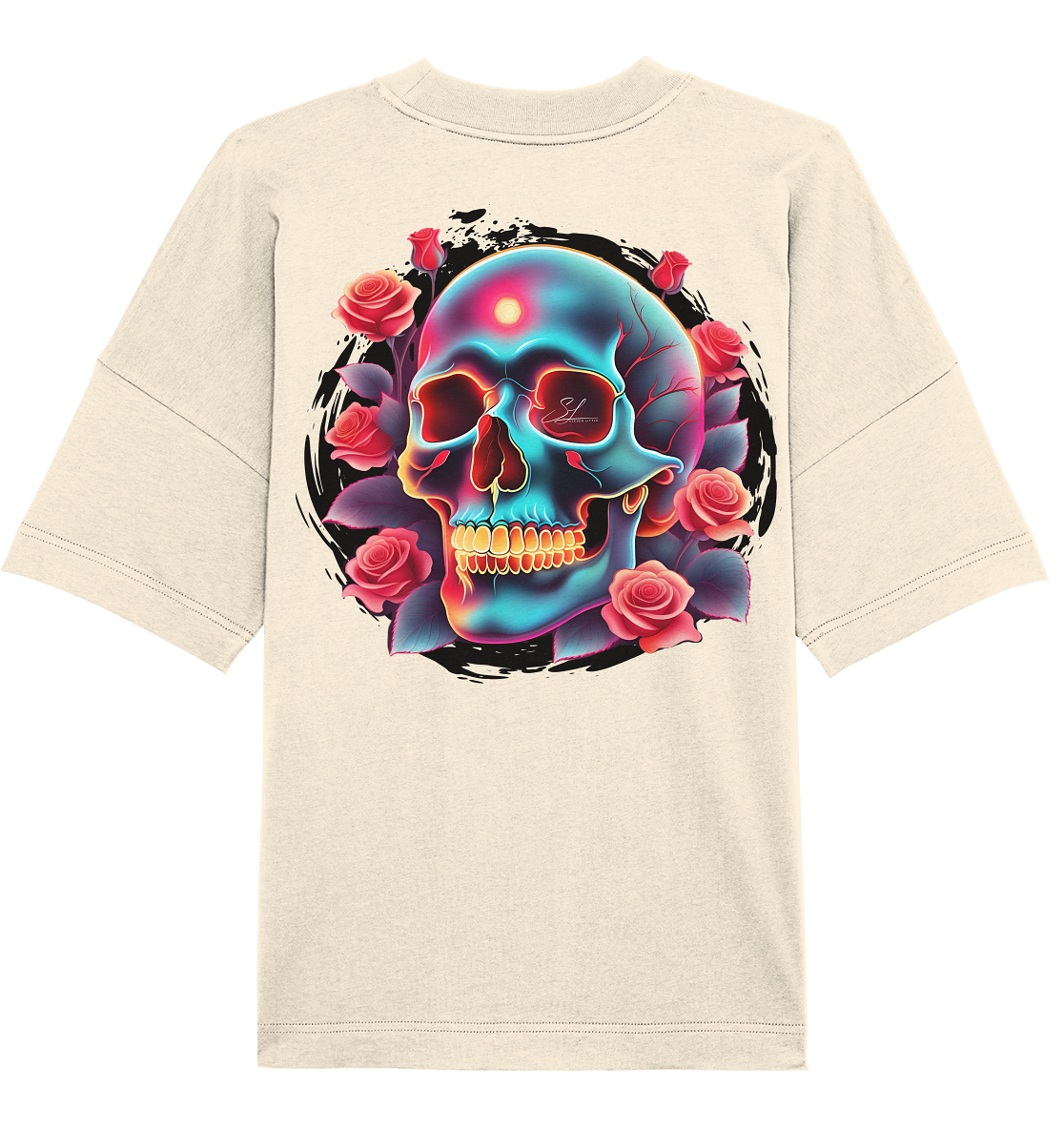Glow Skull Design - Organic Oversize Shirt
