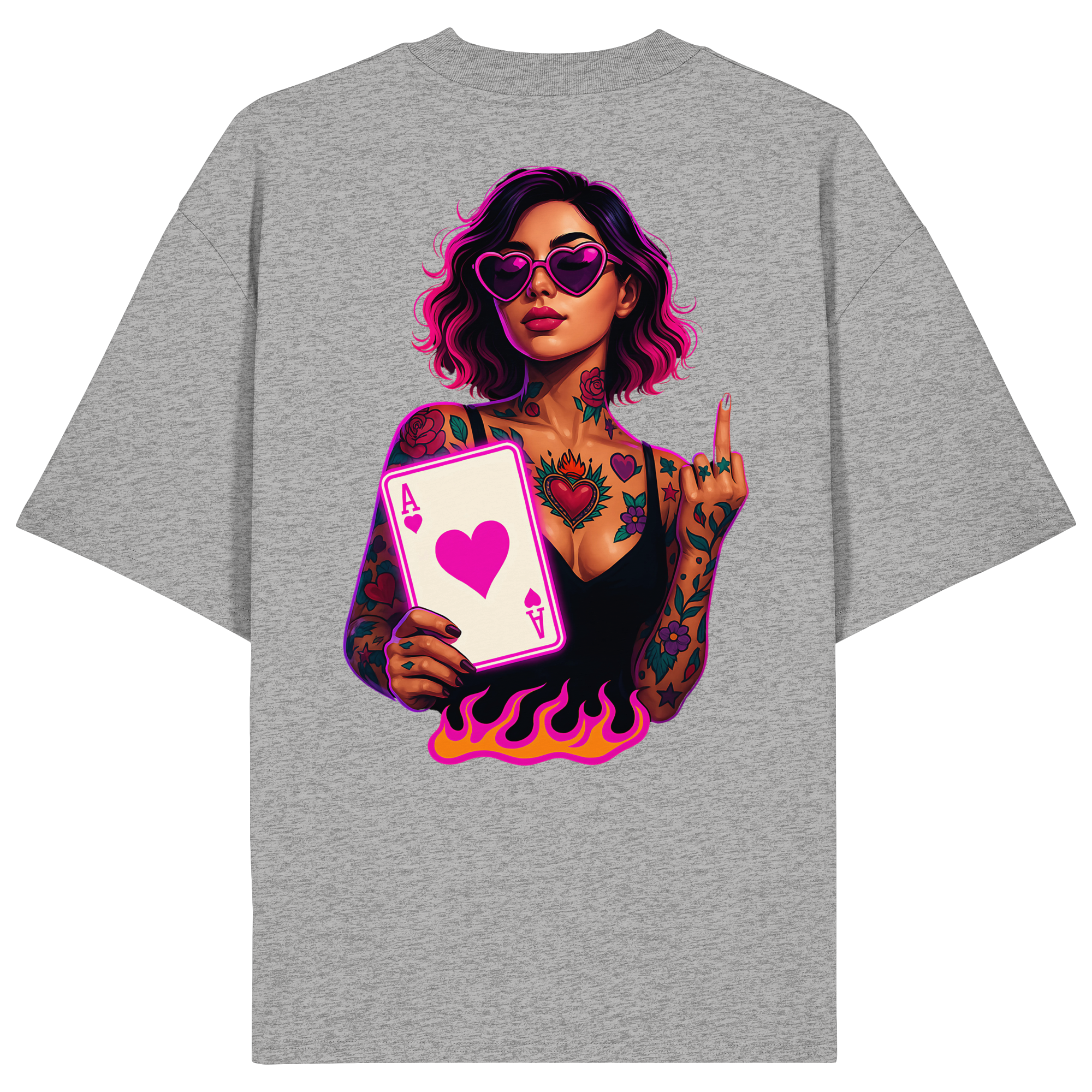 Queen of Hearts - Organic Oversize Shirt