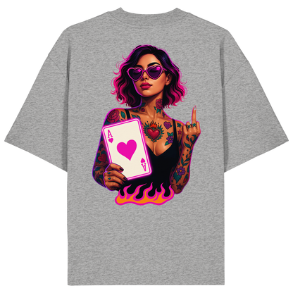 Queen of Hearts - Organic Oversize Shirt