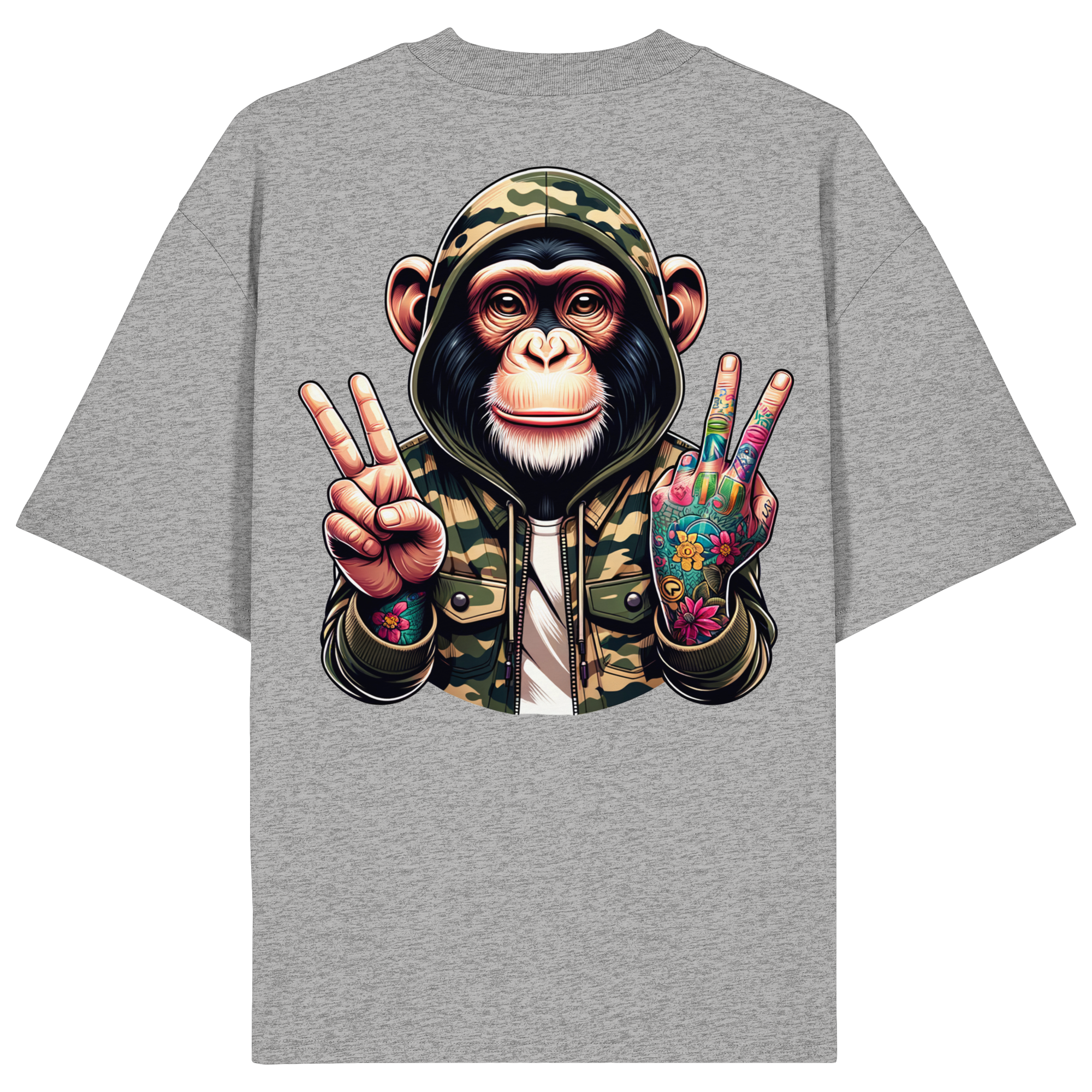 Jungle Ink Monkey - Organic Oversize Shirt