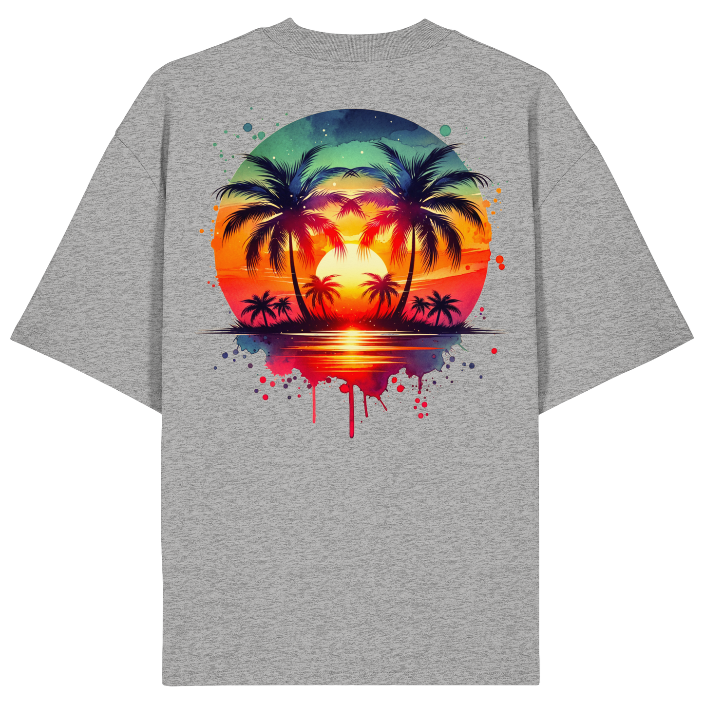 Tropical Sunset - Organic Oversize Shirt