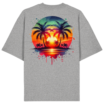 Tropical Sunset - Organic Oversize Shirt