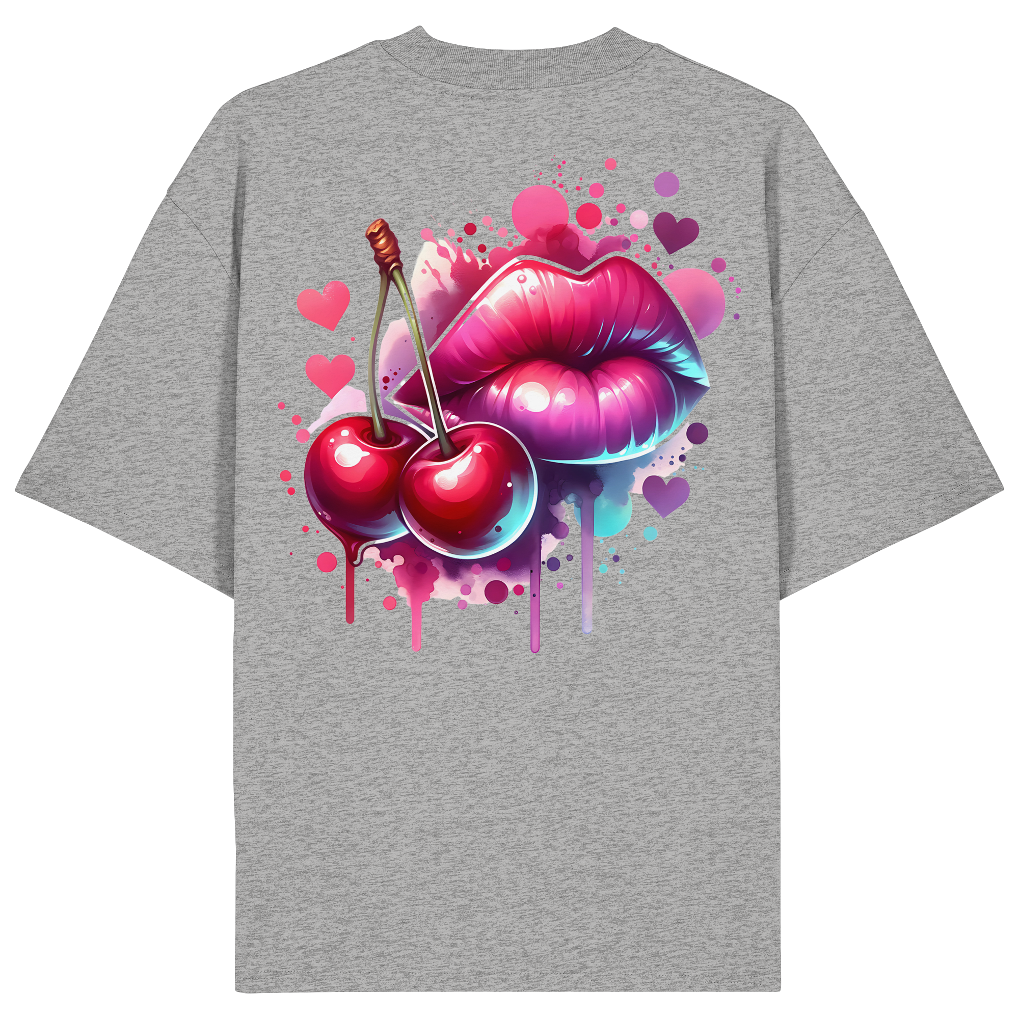 Cherry Kisses - Organic Oversize Shirt