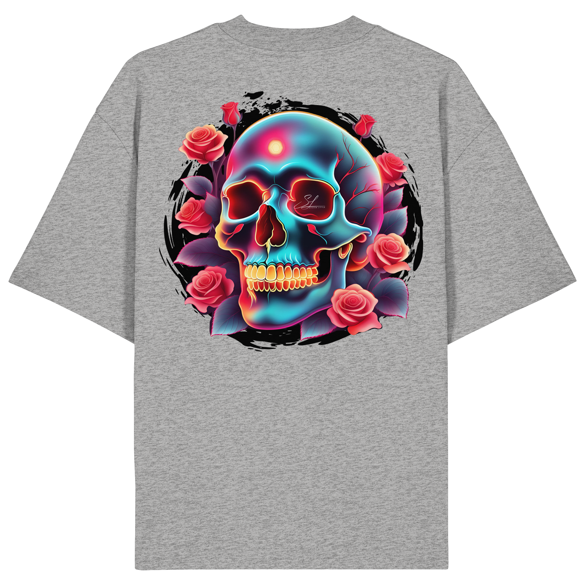 Glow Skull - T-shirt oversize bio
