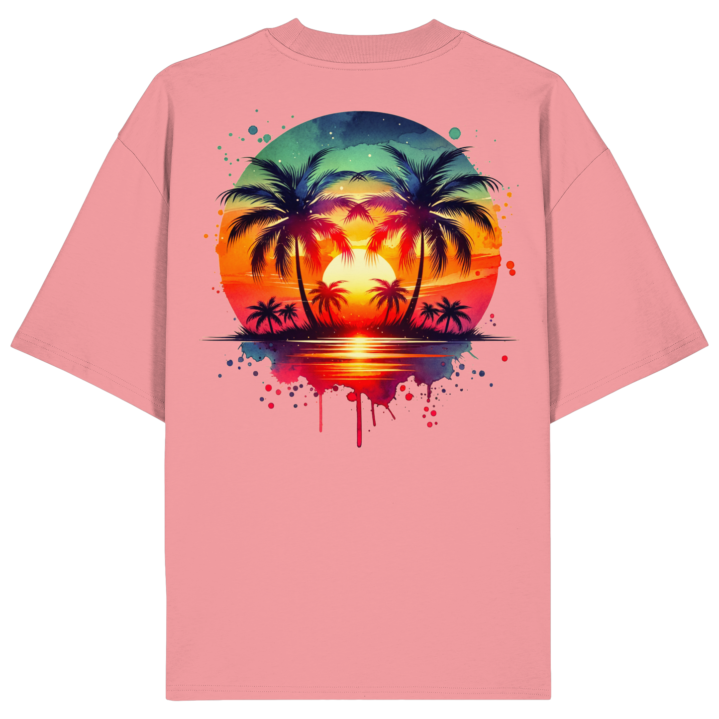 Tropical Sunset - Organic Oversize Shirt