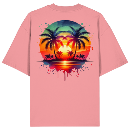Tropical Sunset - Organic Oversize Shirt