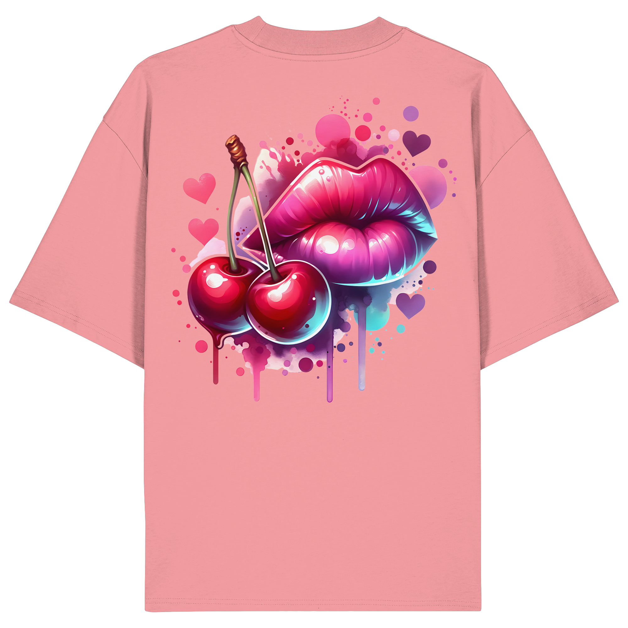 Cherry Kisses - Organic Oversize Shirt