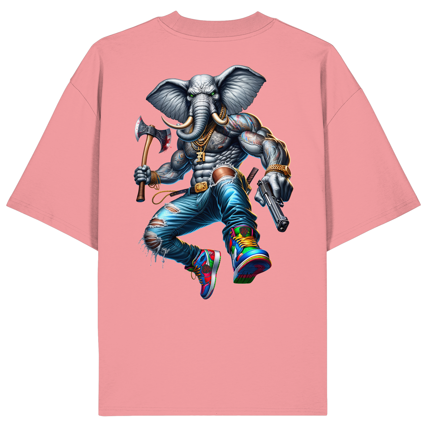 Elephant Warrior - Organic Oversize Shirt