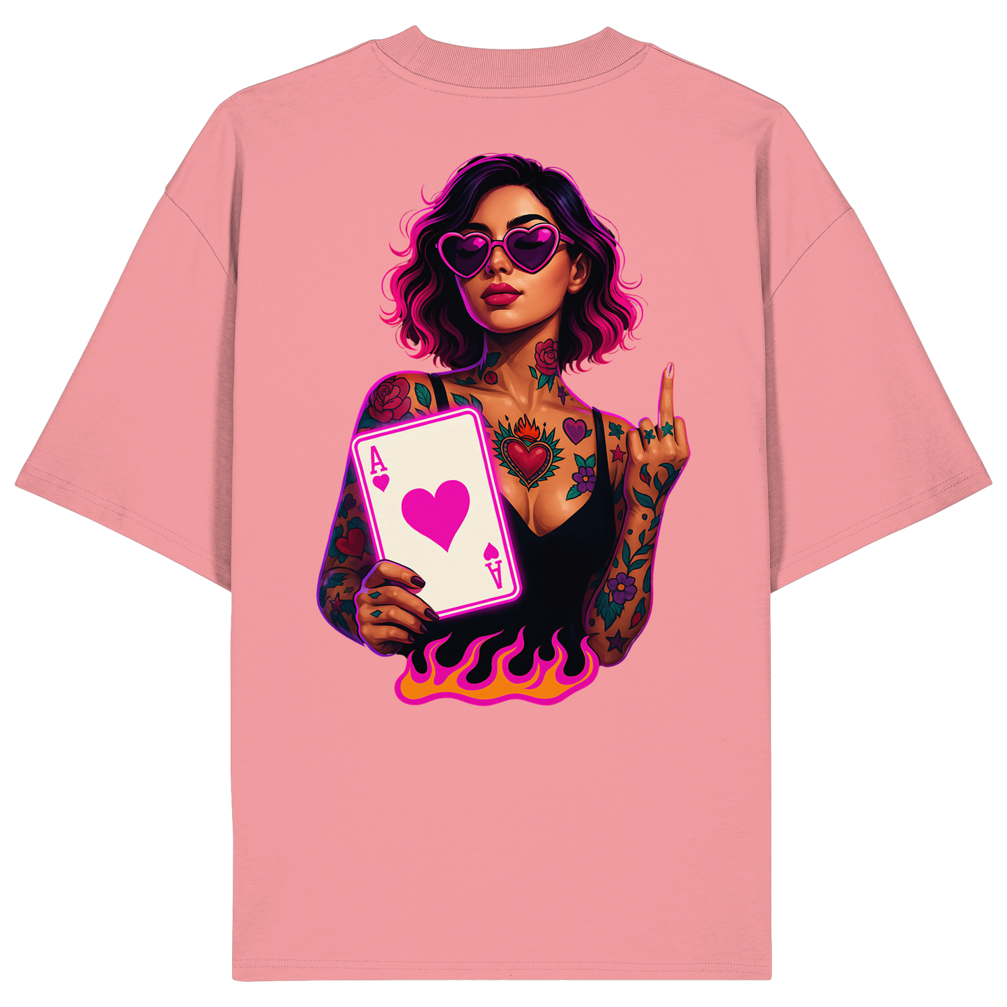 Queen of Hearts - Organic Oversize Shirt