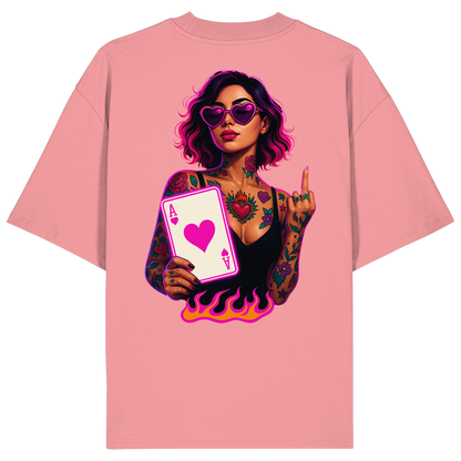Queen of Hearts - Organic Oversize Shirt