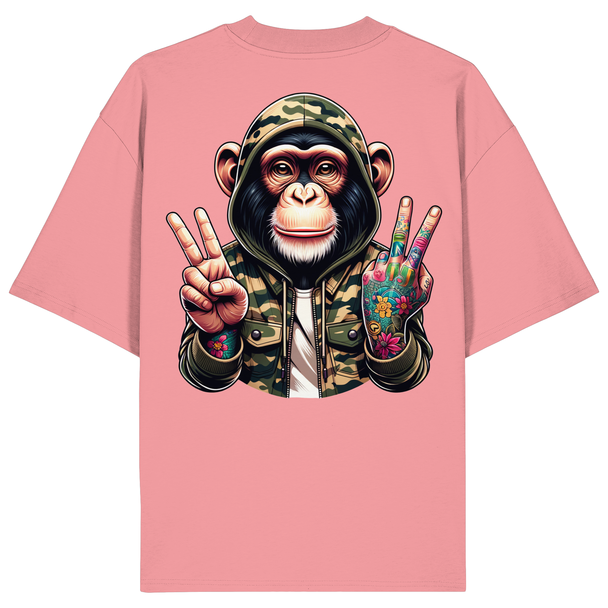 Jungle Ink Monkey - Organic Oversize Shirt