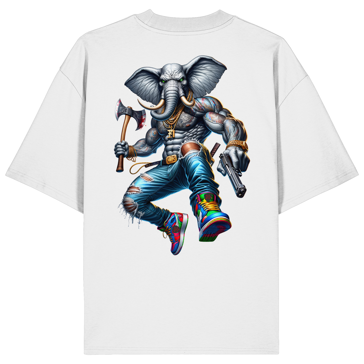Elephant Warrior - Organic Oversize Shirt