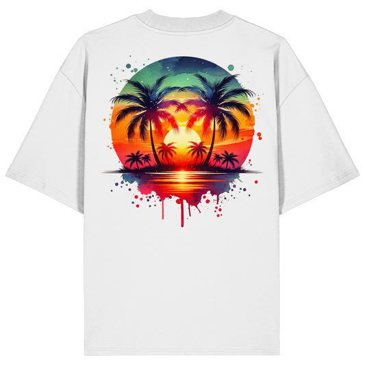 Tropical Sunset - Organic Oversize Shirt