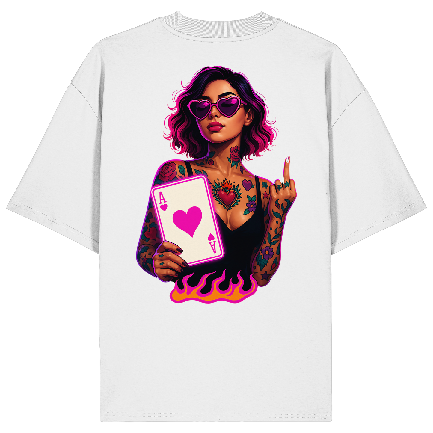 Queen of Hearts - Organic Oversize Shirt