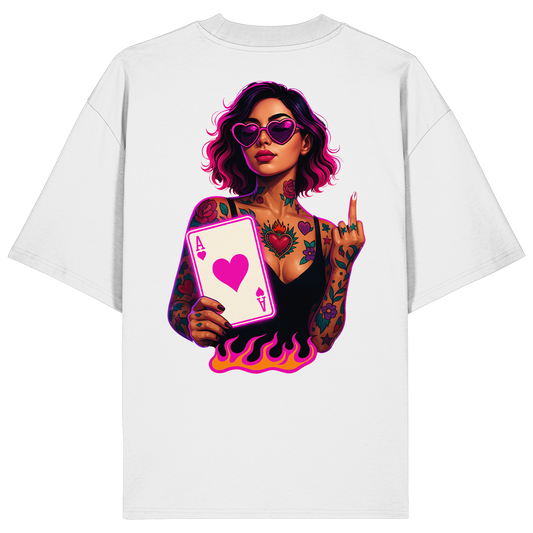 Queen of Hearts - Organic Oversize Shirt