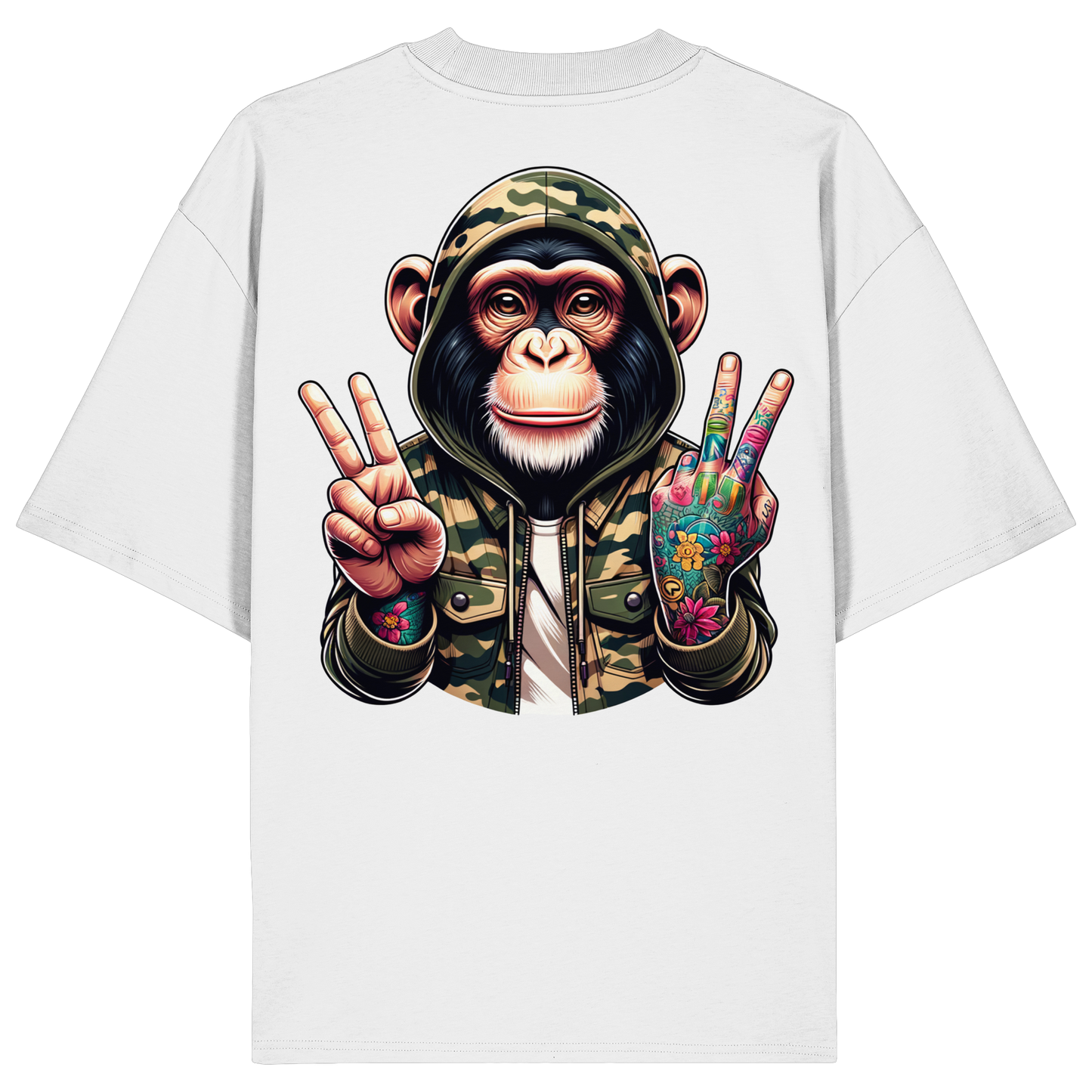 Jungle Ink Monkey - Organic Oversize Shirt