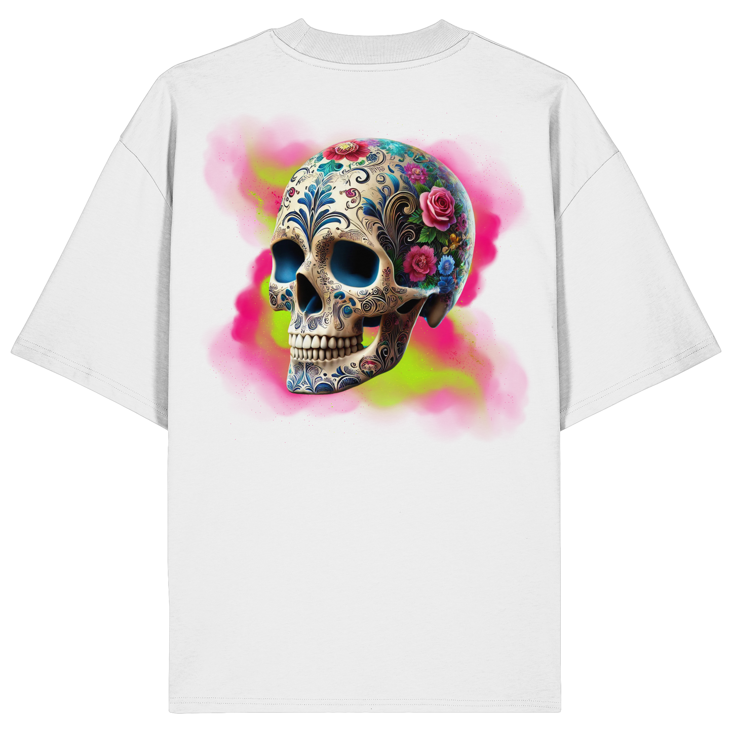 Floral Skull - Organic Oversize Shirt