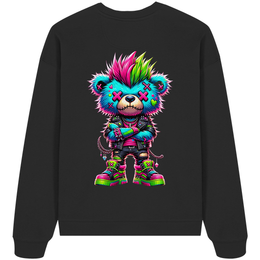 Punk Neon Teddy - Organic Oversize Sweatshirt