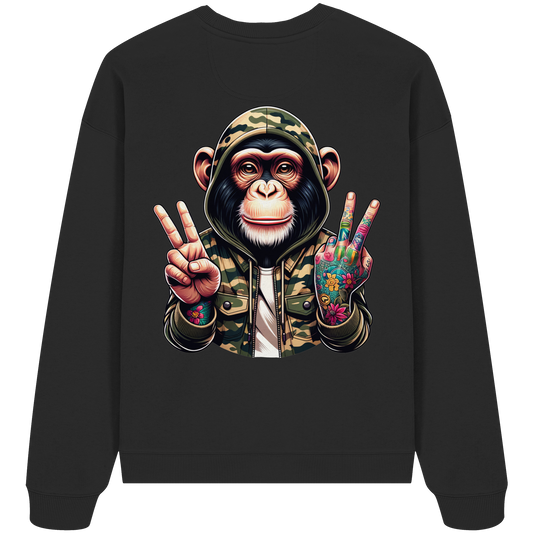 Jungle Ink Monkey - Organic Oversize Sweatshirt