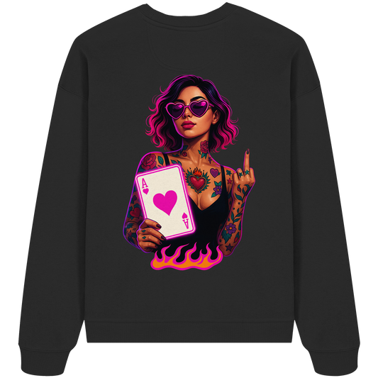 Queen of Hearts - Organic Oversize Sweatshirt