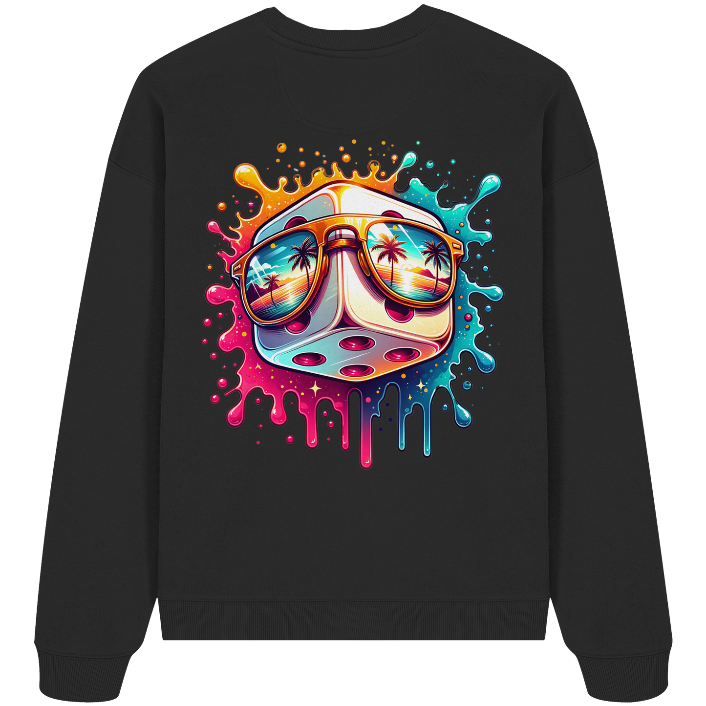 Sunset Vibes Dice - Organic Oversize Sweatshirt