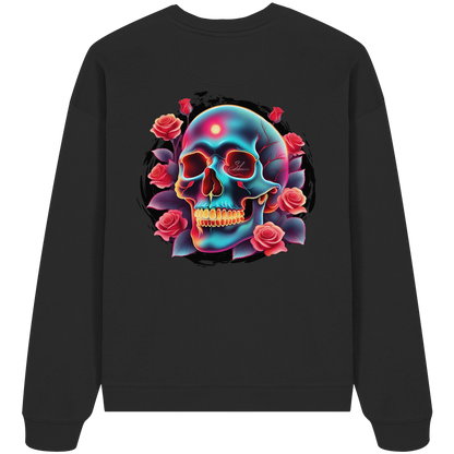 Glow Skull Design - Organic Oversize Sweatshirt