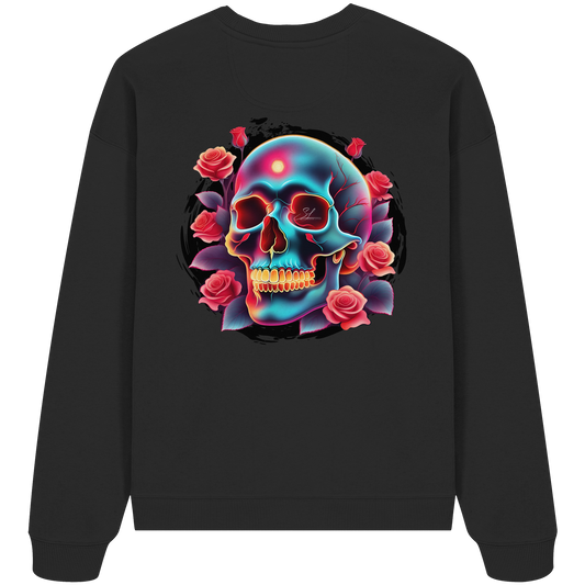 Glow Skull Design - Organic Oversize Sweatshirt