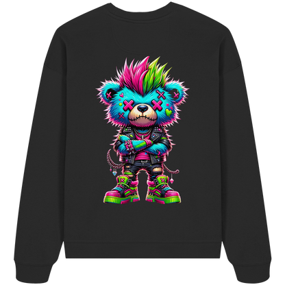 Punk Neon Teddy - Organic Oversized Sweatshirt