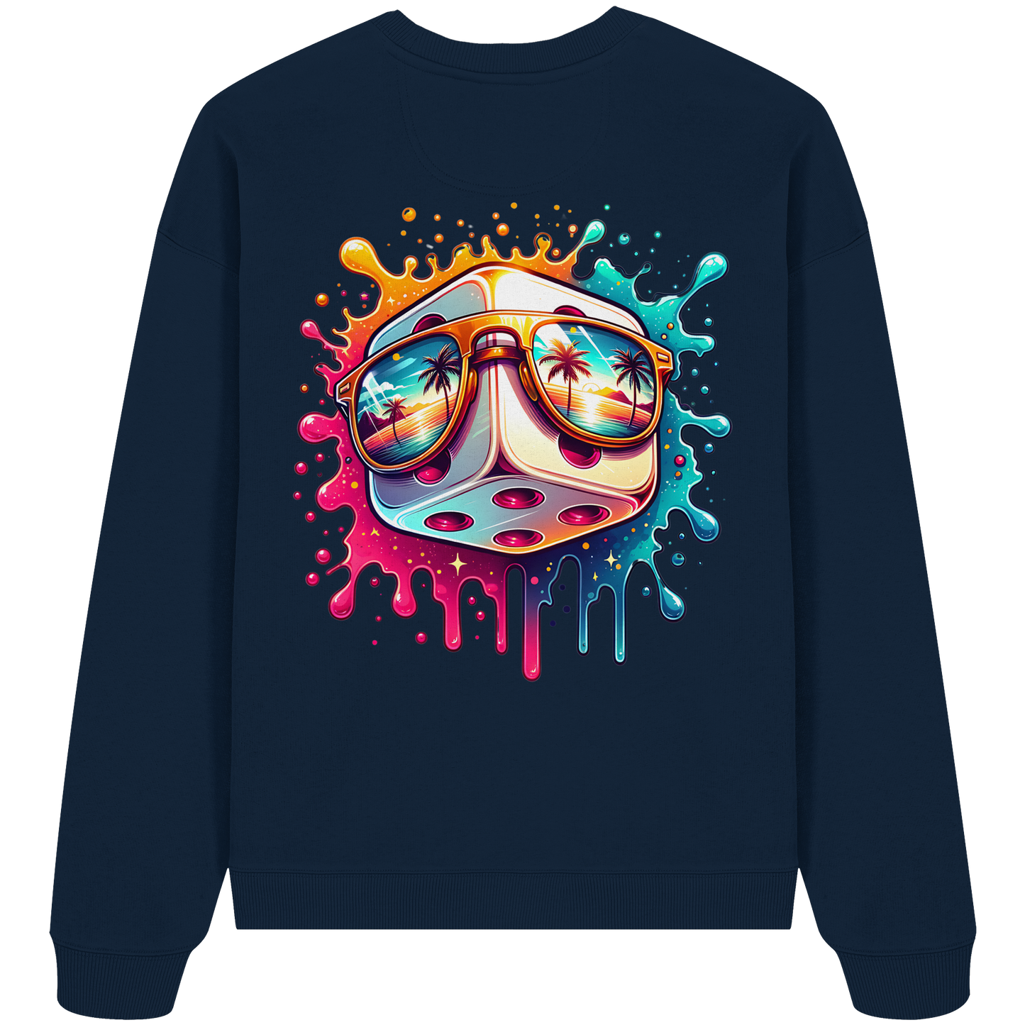 Sunset Vibes Dice - Organic Oversize Sweatshirt