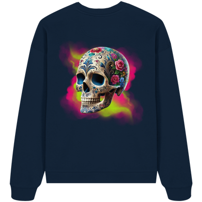 Floral Skull - Organic Oversized Sweatshirt