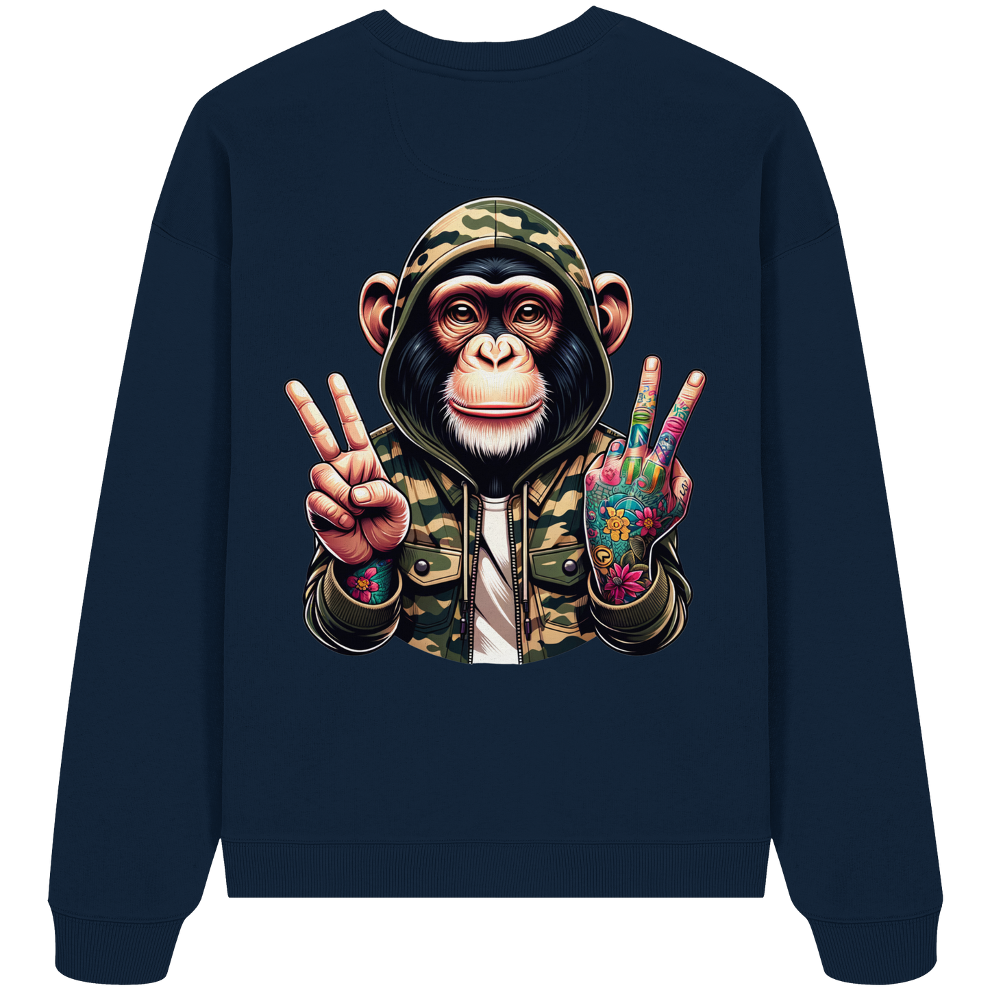 Jungle Ink Monkey - Organic Oversized Sweatshirt