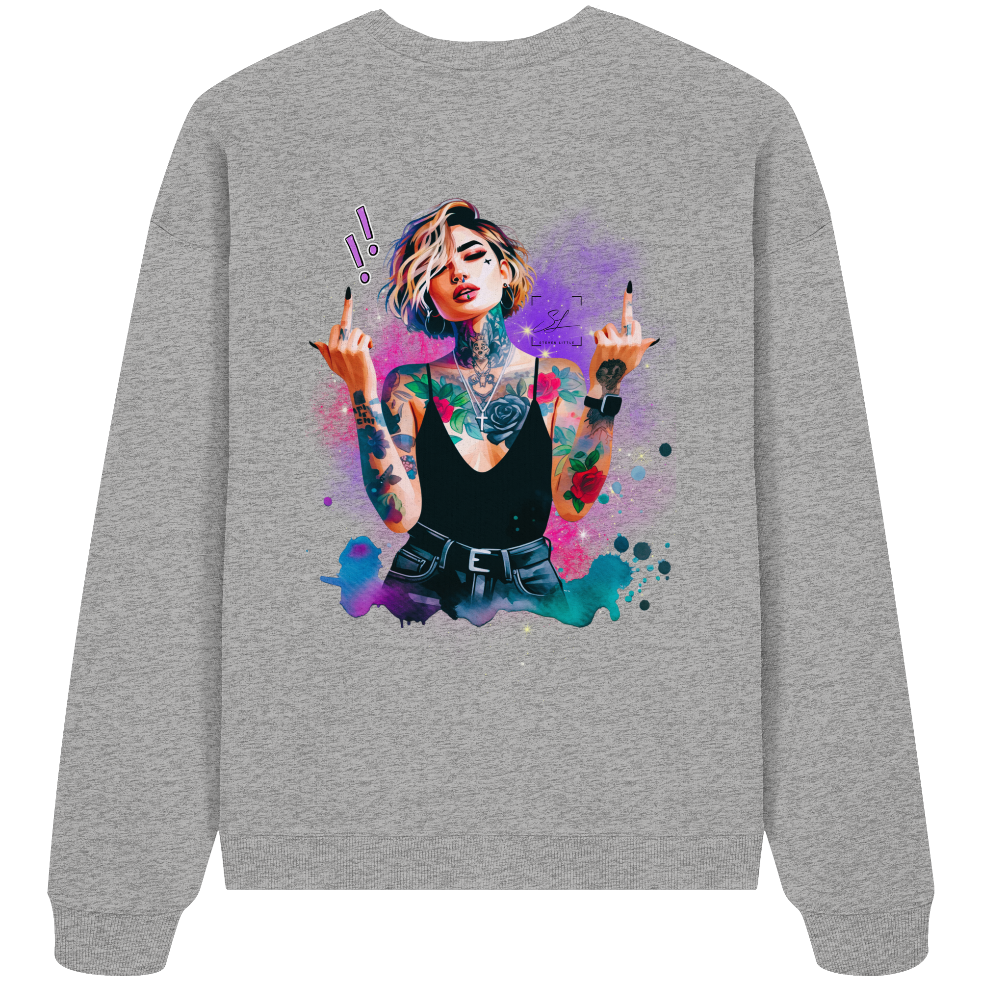 Rebel Rose - Sweat-shirt oversize bio
