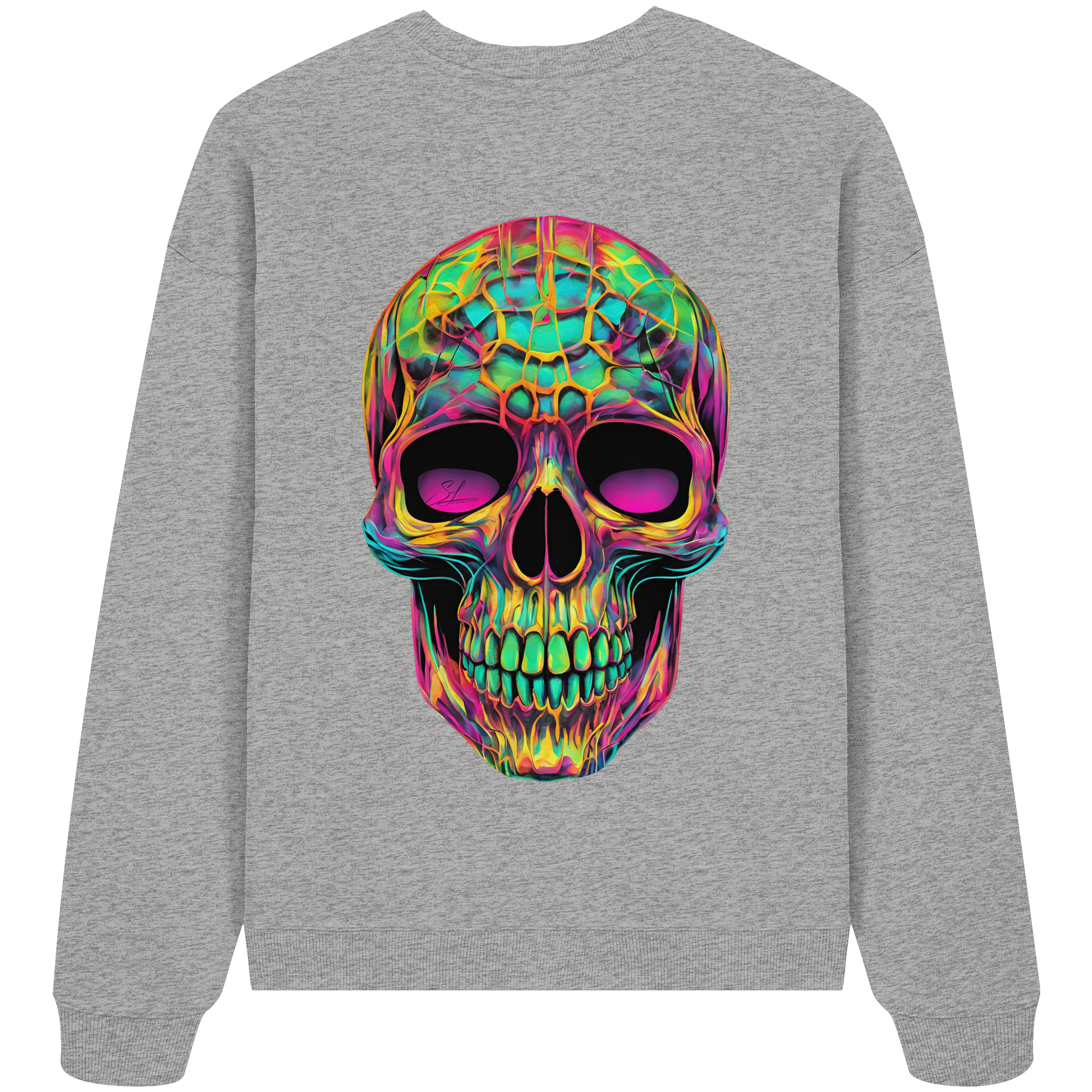 Psychedelic Skull - Organic Oversize Sweatshirt