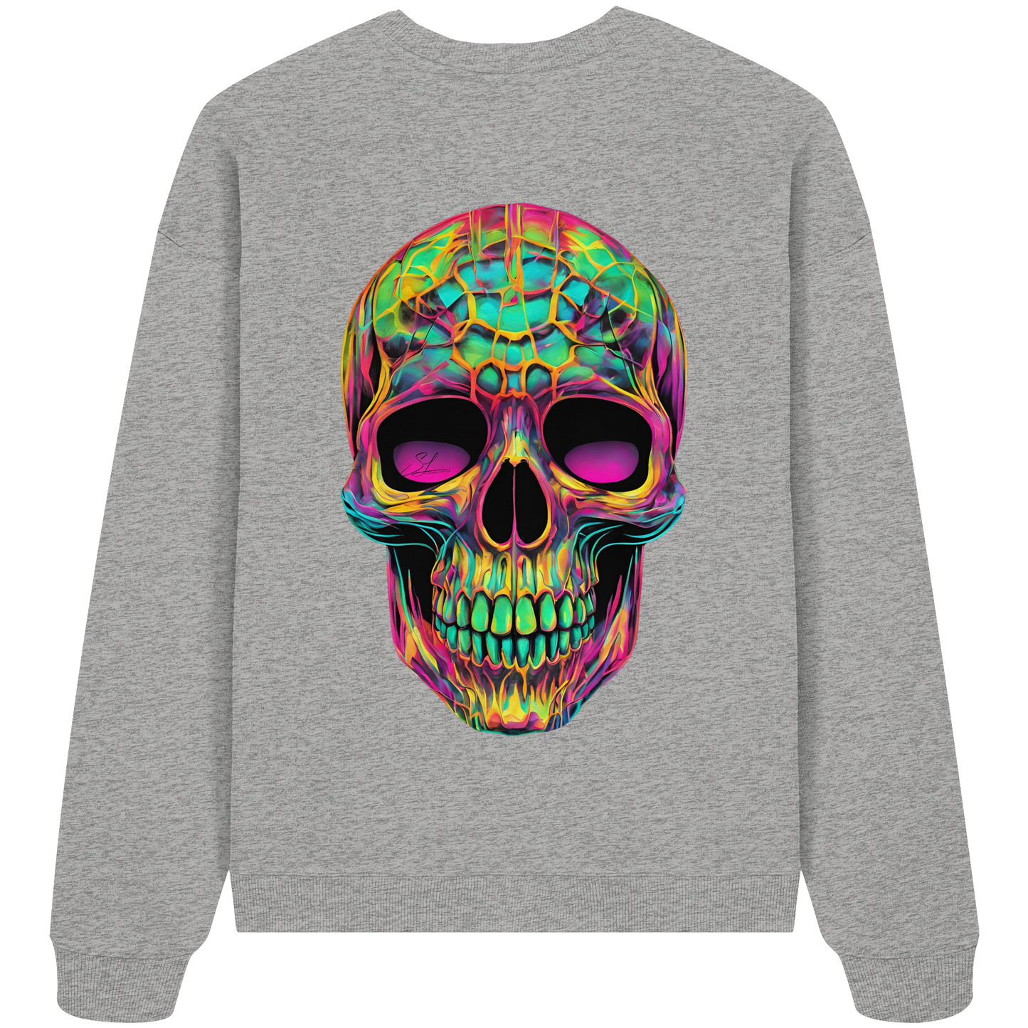 Psychedelic Skull - Organic Oversize Sweatshirt
