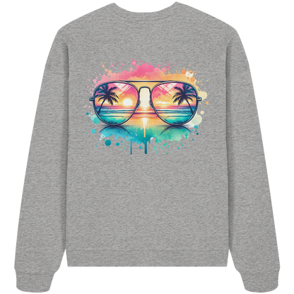 Tropical Sunset Glasses - Organic Oversize Sweatshirt