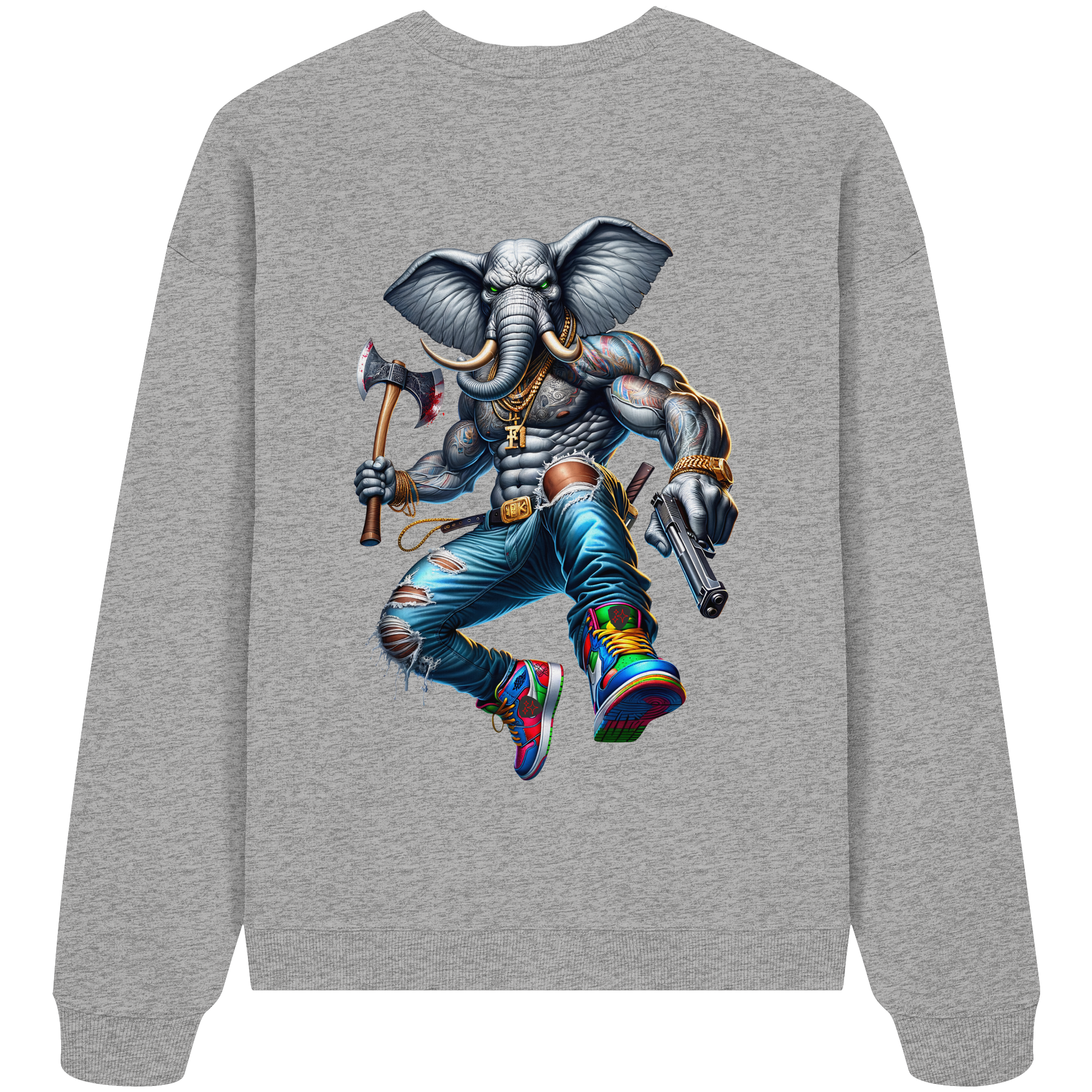 Elephant Warrior - Organic Oversize Sweatshirt
