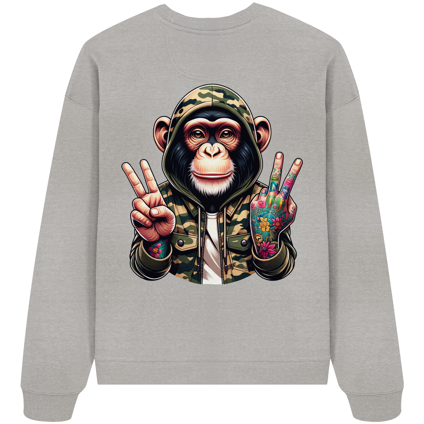 Jungle Ink Monkey - Organic Oversized Sweatshirt