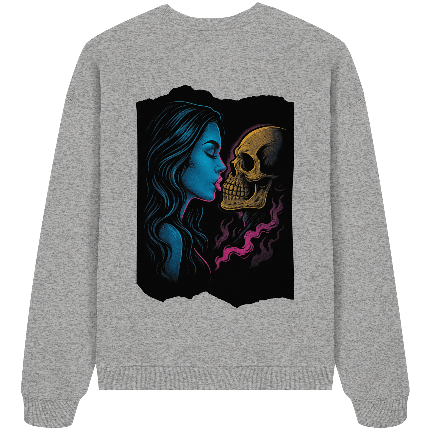 Kissing Skull - Organic Oversize Sweatshirt