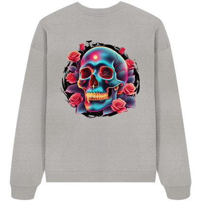 Glow Skull Design - Organic Oversize Sweatshirt