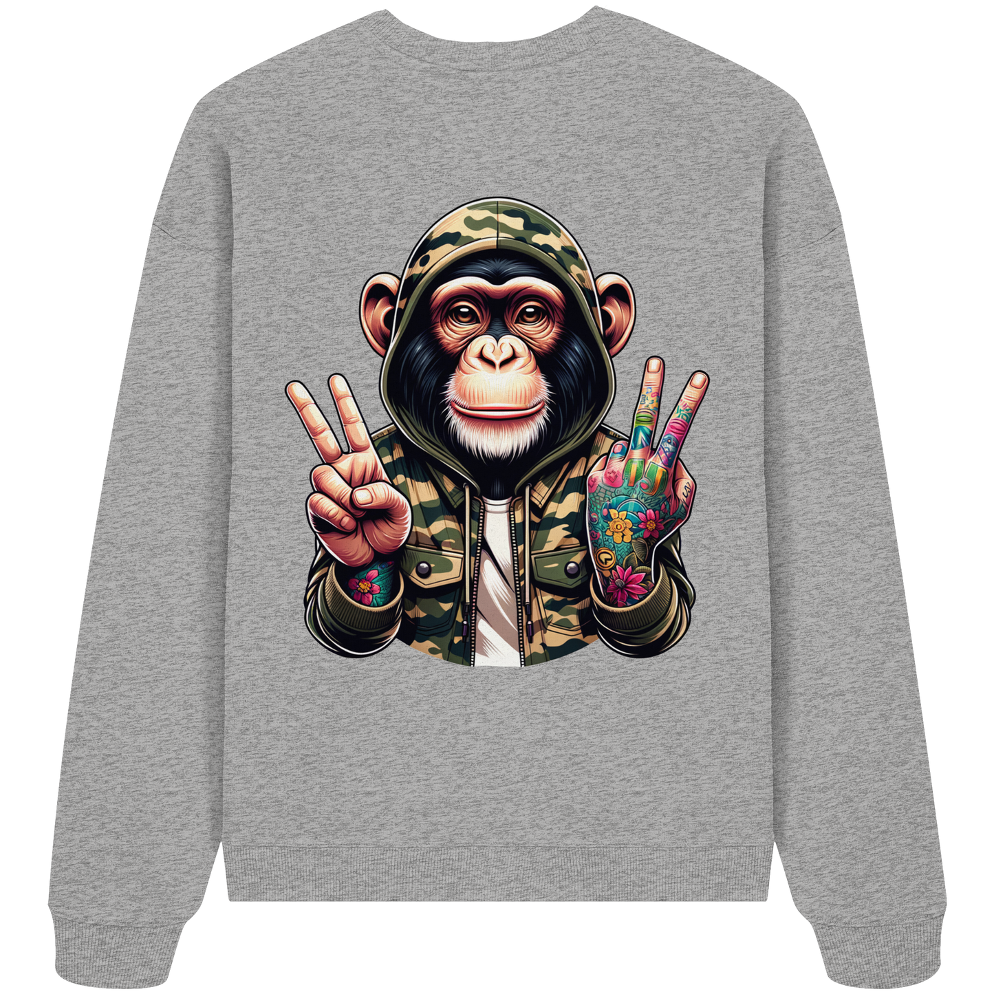Jungle Ink Monkey - Organic Oversize Sweatshirt