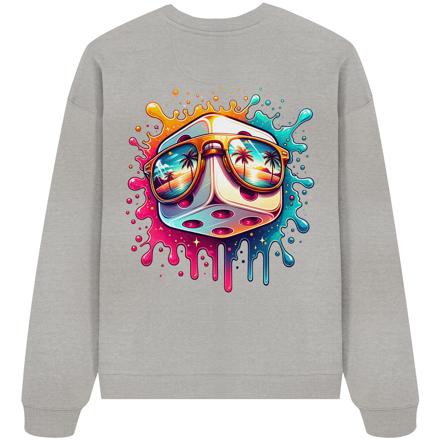 Sunset Vibes Dice - Organic Oversize Sweatshirt