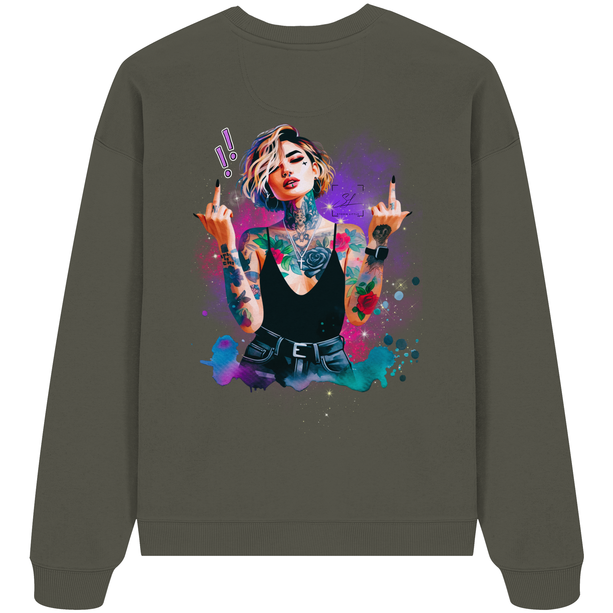 Rebel Rose - Sweat-shirt oversize bio