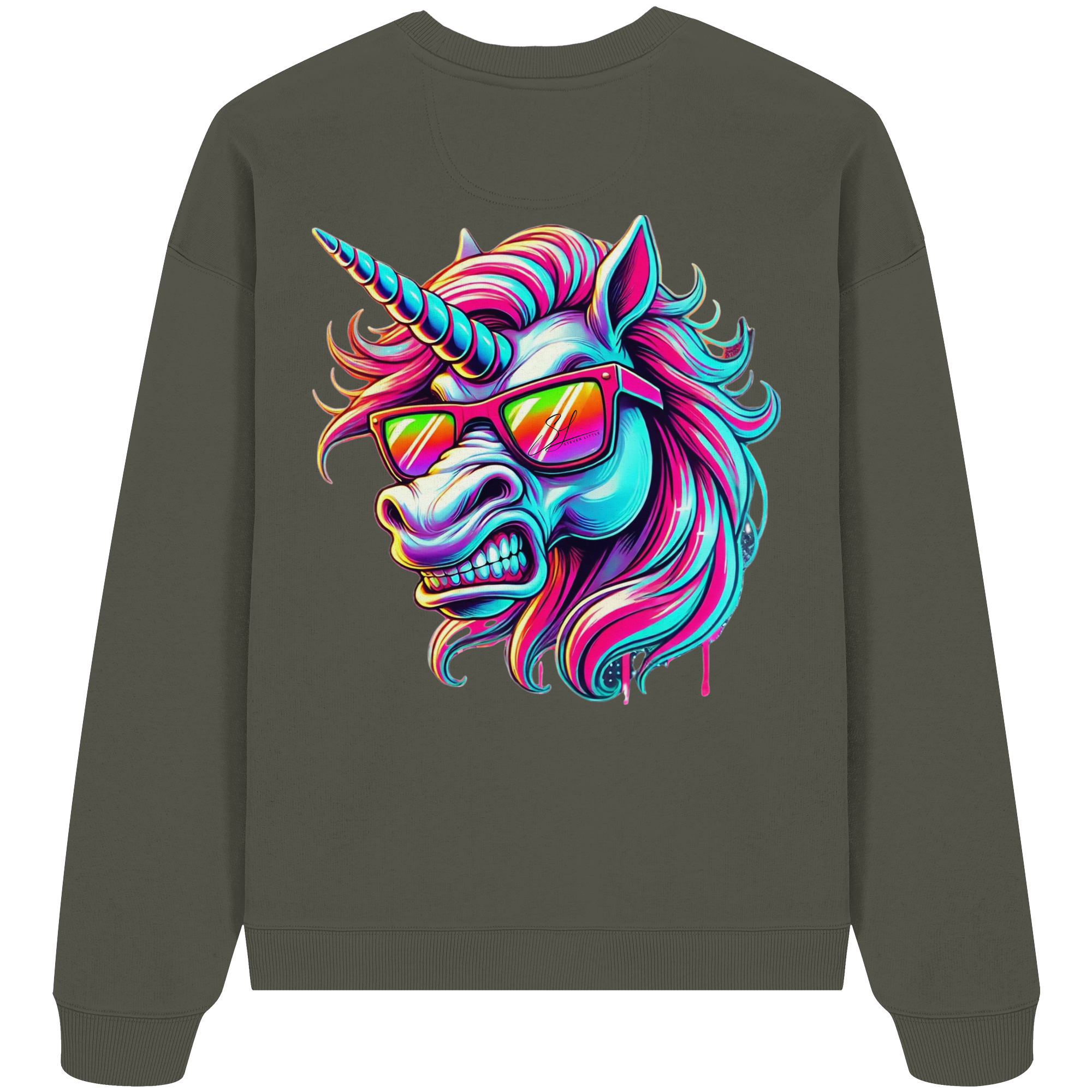 Funky Unicorn - Sweat-shirt oversize bio