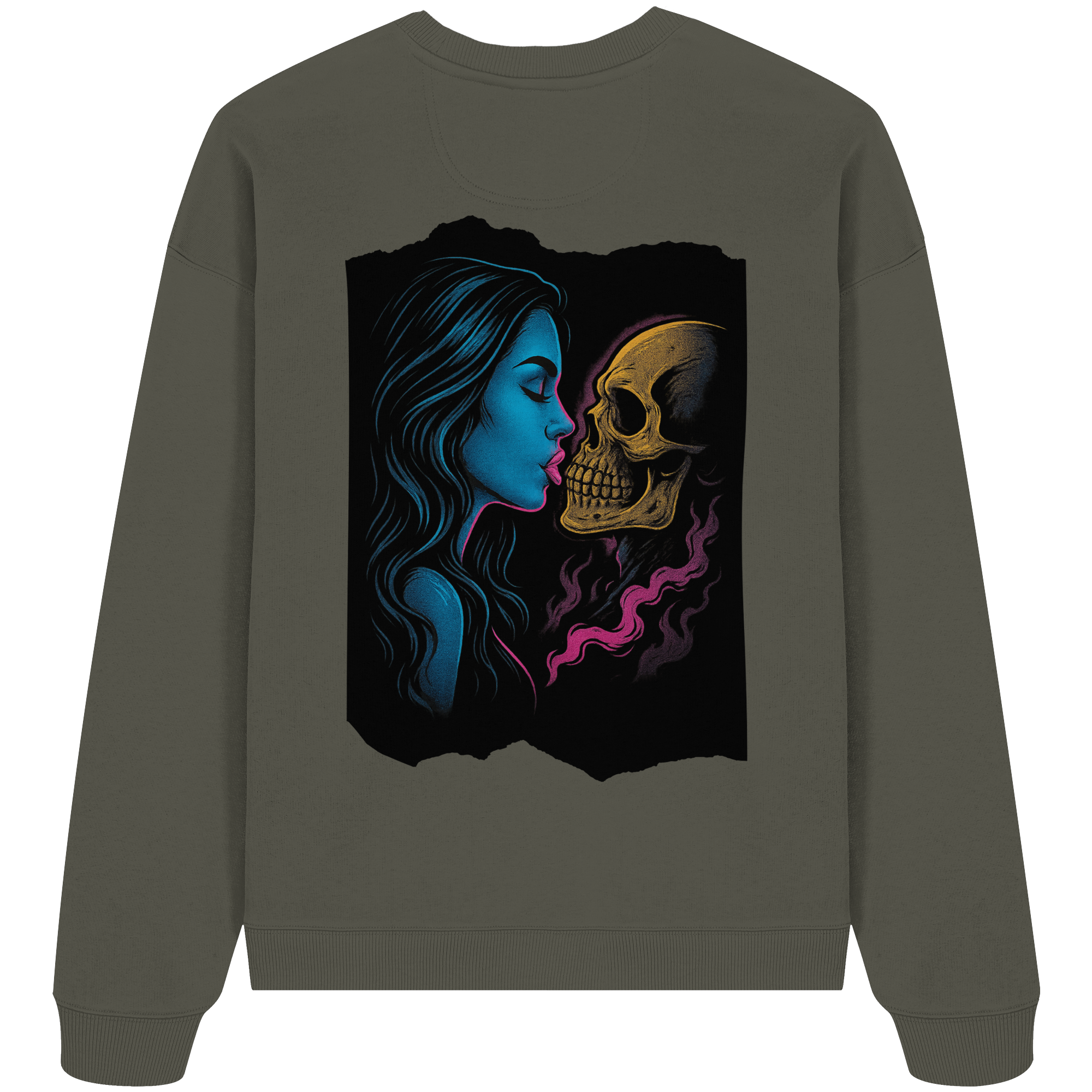 Kissing Skull - Organic Oversize Sweatshirt