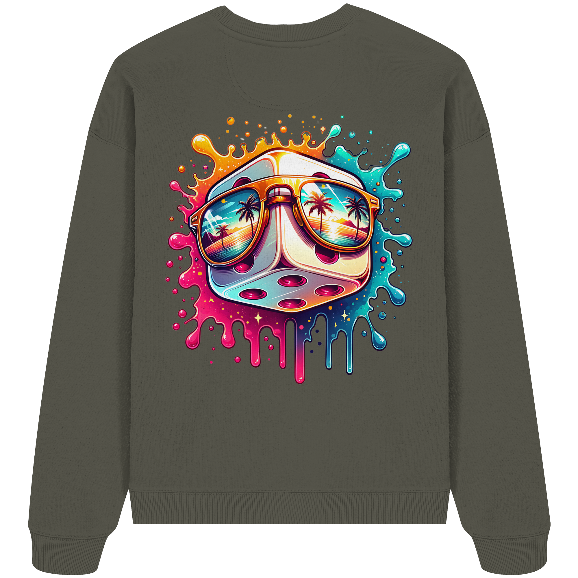Sunset Vibes Dice - Organic Oversize Sweatshirt